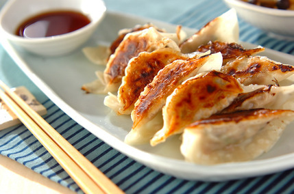 野沢菜入り焼き餃子