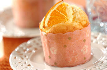 オレンジのカップケーキ