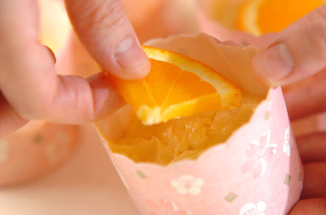 オレンジのカップケーキの作り方の手順14