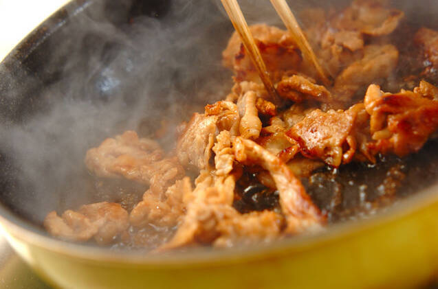 薄切り豚肉のショウガ炒めの作り方の手順6