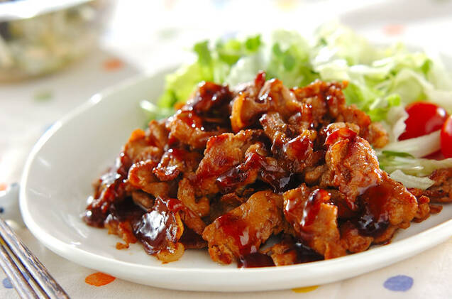 薄切り豚肉のショウガ炒め