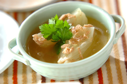 玉ネギとツナのスープ煮