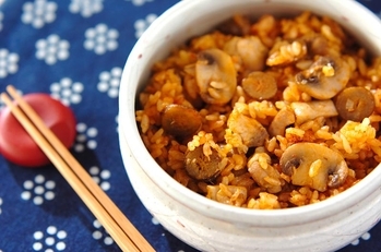 ゴボウの和風チキンライス