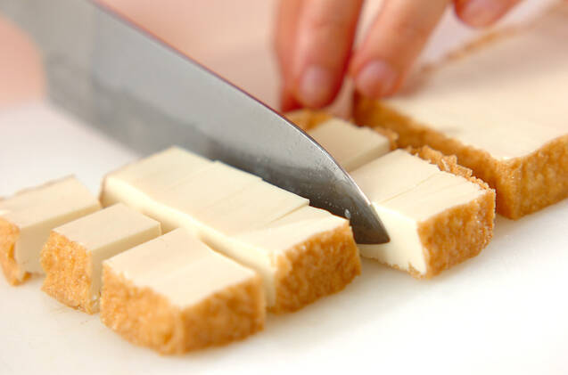 厚揚げとのりのチーズ焼きの作り方の手順1