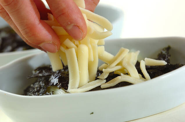 ネギののりチーズ焼きの作り方の手順4