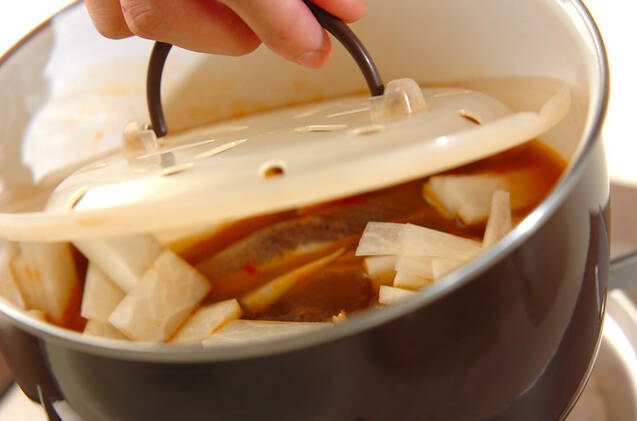 カレイと大根のキムチ煮の作り方の手順7