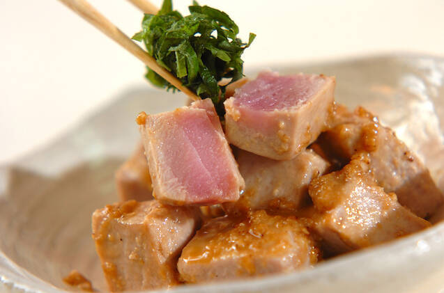 焼きマグロのゴマ和えの作り方の手順5