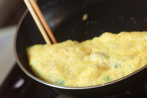 帆立オムレツ丼の作り方の手順4