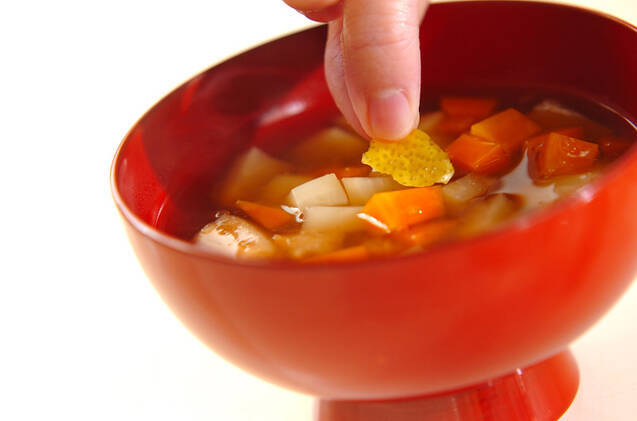ほんのりユズの根菜汁の作り方の手順3