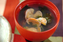 アサリのショウガスープ
