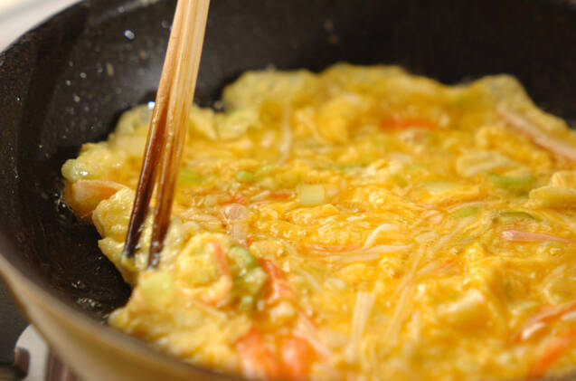 ふんわりカニタマの作り方の手順6