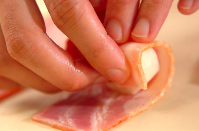 ベーコン巻きレンコンの作り方の手順2