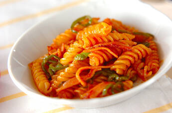 マカロニのケチャップ炒め