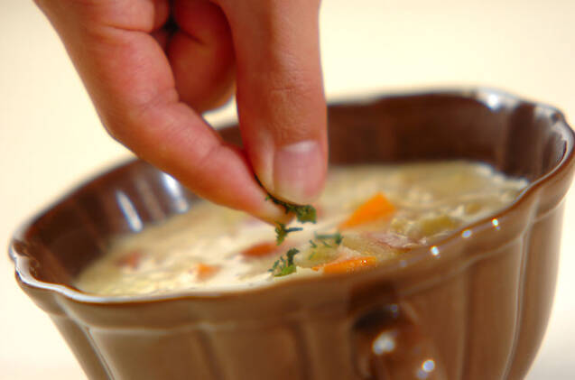 ベジタブルミルクスープの作り方の手順6
