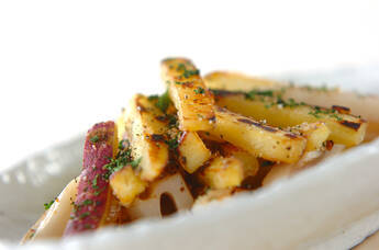 サツマイモのバター炒め