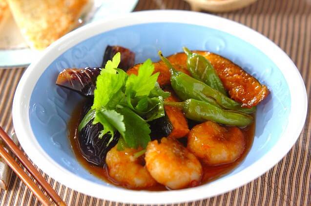 エビと夏野菜の揚げ南蛮