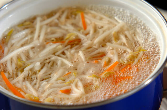 ゆでモヤシの酢の物の作り方の手順5