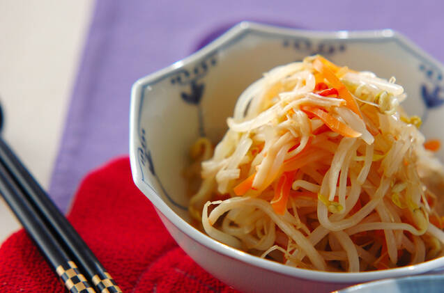 ゆでモヤシの酢の物