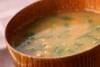納豆と大葉のみそ汁の作り方の手順