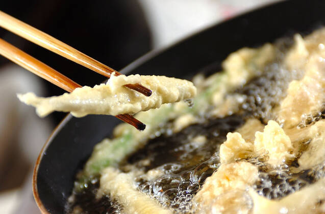 ワカサギと野菜の天ぷらの作り方の手順10