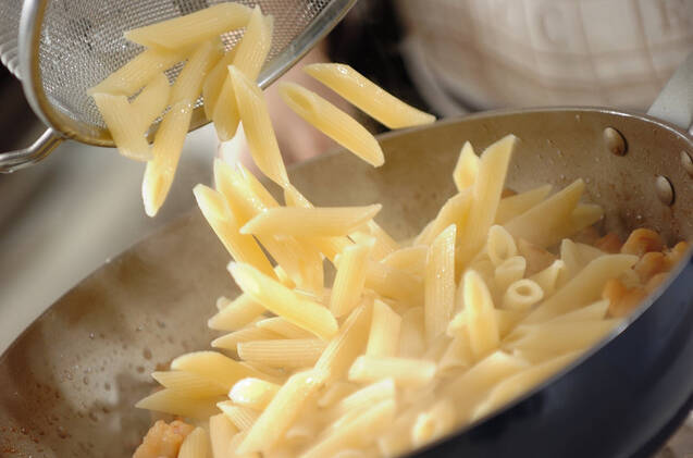 タケノコとエビの春パスタの作り方の手順8