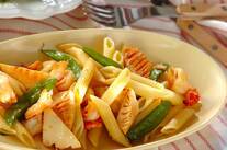 タケノコとエビの春パスタ