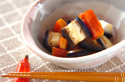 ナスの漬け物和え