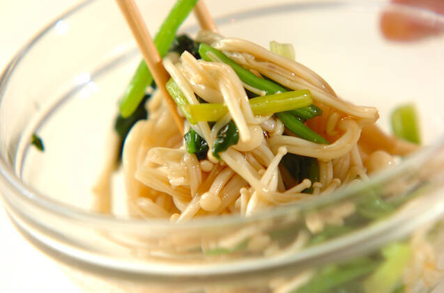 ホウレン草とエノキのお浸しの作り方の手順3