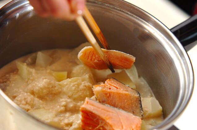 塩鮭の酒粕煮の作り方の手順9