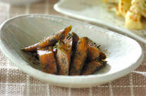 ゴボウの煮物青のり風味