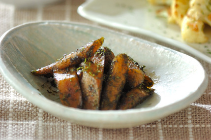 ゴボウの煮物青のり風味