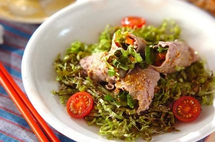 牛しゃぶの野菜巻き