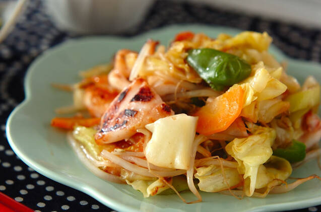 イカのソース炒め