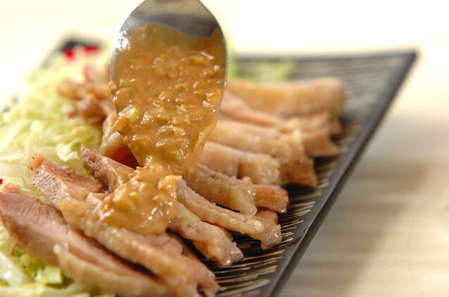 ピリ辛ゴマダレがけレンジ蒸し鶏の作り方の手順7