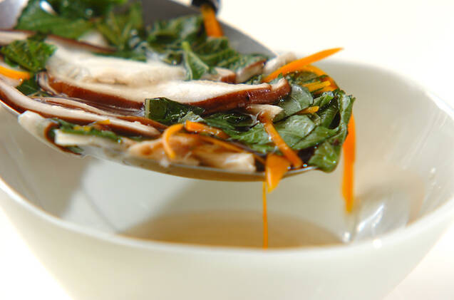 ザク切りモロヘイヤのスープの作り方の手順6