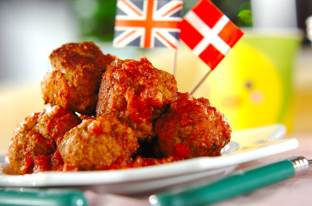 タケノコ入りミートボール