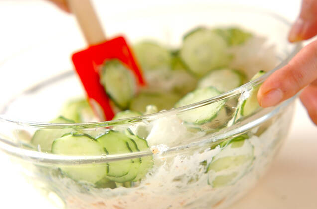 キュウリの梅マヨ和えの作り方の手順5