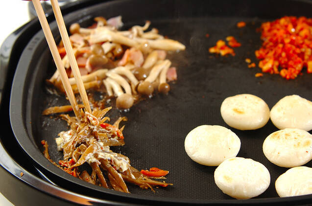 ホットプレートで焼き餅の作り方の手順3