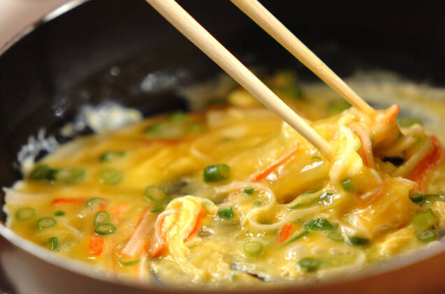 カニ風味卵焼きの作り方の手順3