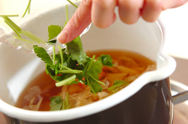 湯葉のお吸い物の作り方の手順3