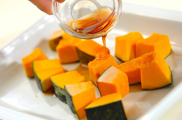 カボチャとちくわのレンジ煮の作り方の手順2