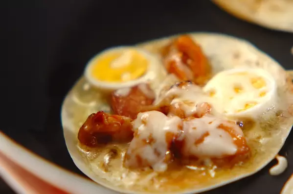 焼き鳥缶のひとくちピザの作り方2