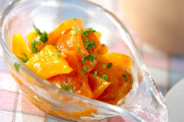 色あざやかなパプリカのマリネ