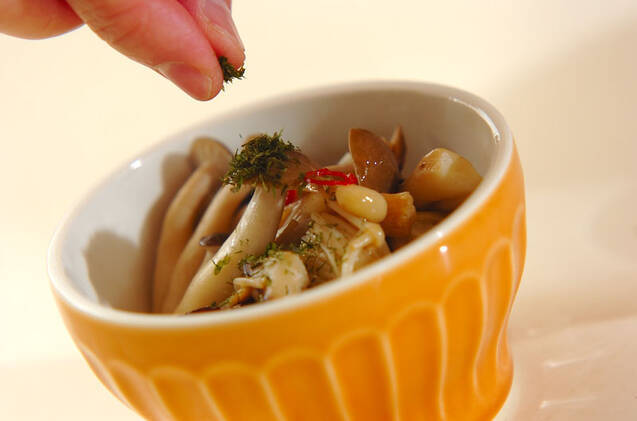 キノコの甘酢和えの作り方の手順5