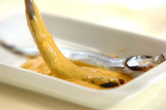 シシャモのカレー天ぷらの作り方の手順1