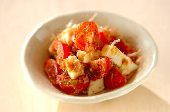 プチトマトとチーズのおかかしょうゆ