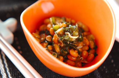納豆と野沢菜の和え物 副菜 レシピ 作り方 E レシピ 料理のプロが作る簡単レシピ