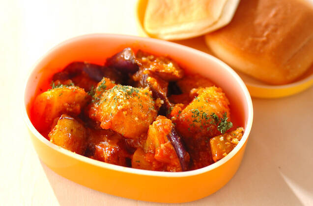 ナスのミートソース和え