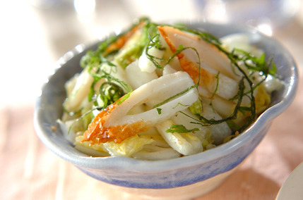 白菜とちくわのサッパリ和え