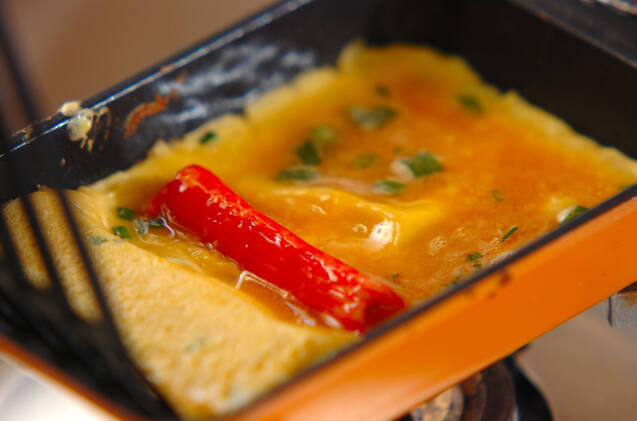 ダブルカニカマ巻きの作り方の手順3